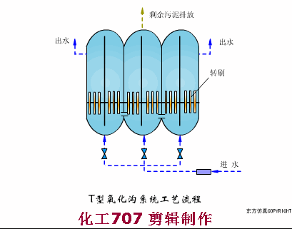 T型氧化沟系统工艺流程